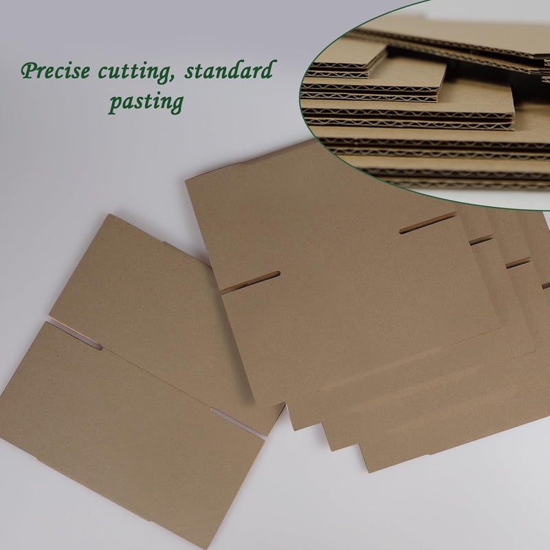 HESESOH 4x4x4 Inches Shipping Boxes Set of 40, Brown Corrugated Cardboard Box Literature Mailer for Packing Small Business - Image 4
